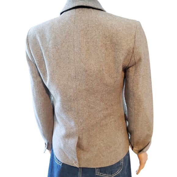 J. Crew Mercantile Size 2 Gray Schoolboy Blazer Wool Blend Preppy Academia - Picture 4 of 13